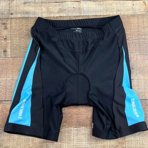 Nooyme Black‎ Blue Biker Shorts Women's 2XL Athletic Padded Cyclist